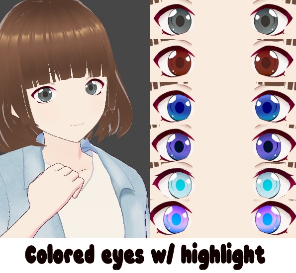 Blue Gradient Colored Eyes [Vroid]