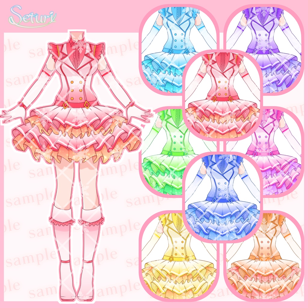 アイドル衣装！IRIAMやおはV等に使用可能！