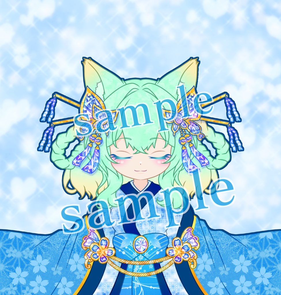 【ハート缶バッジ】妖月雪鈴 ver.蝶々