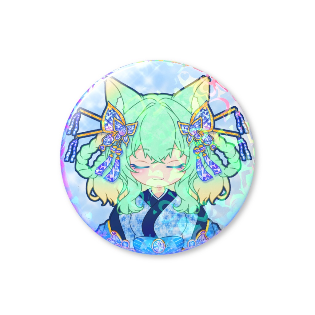 【ホログラム缶バッジ】妖月雪鈴 ver.蝶々