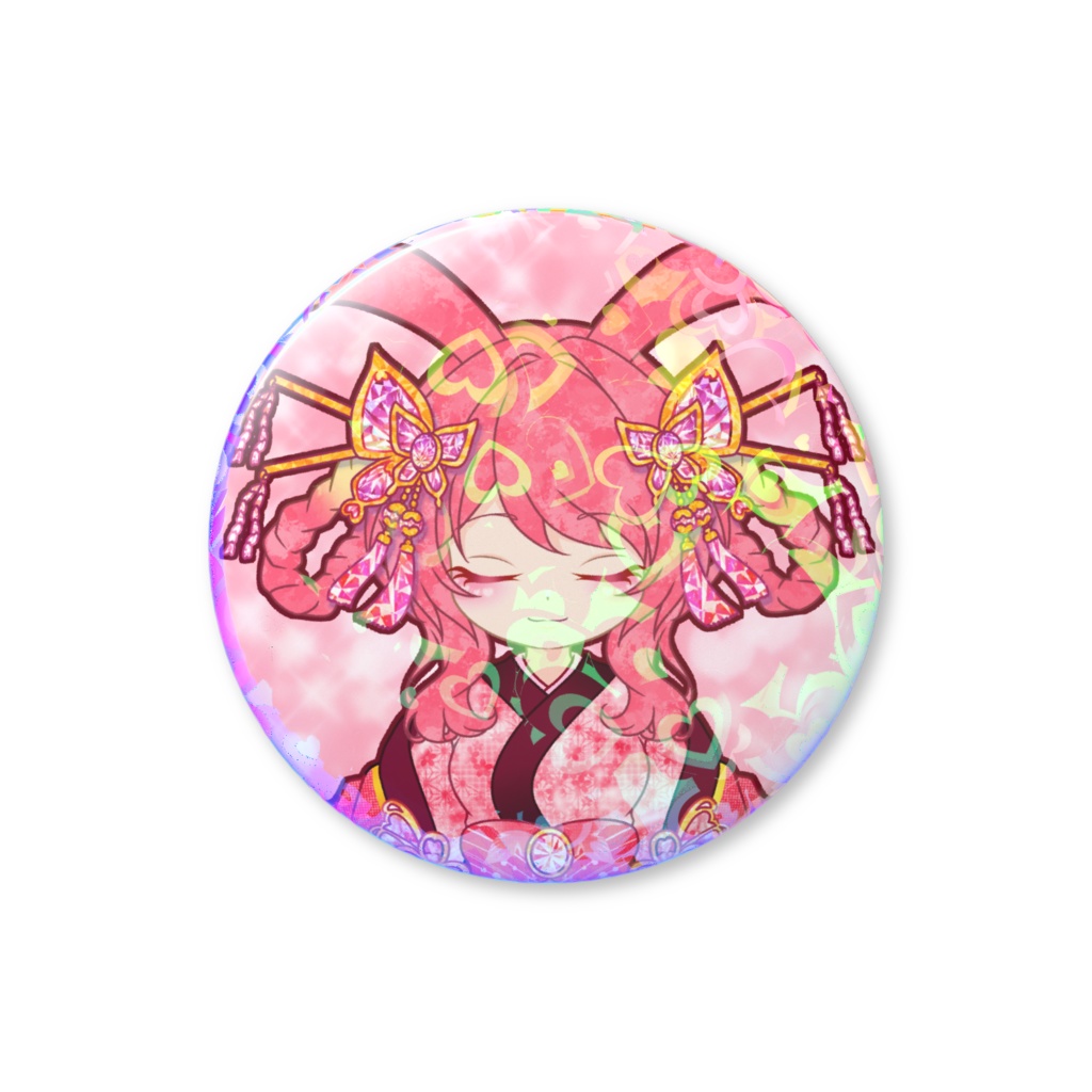 【ホログラム缶バッジ】妖月紅兎 ver.蝶々