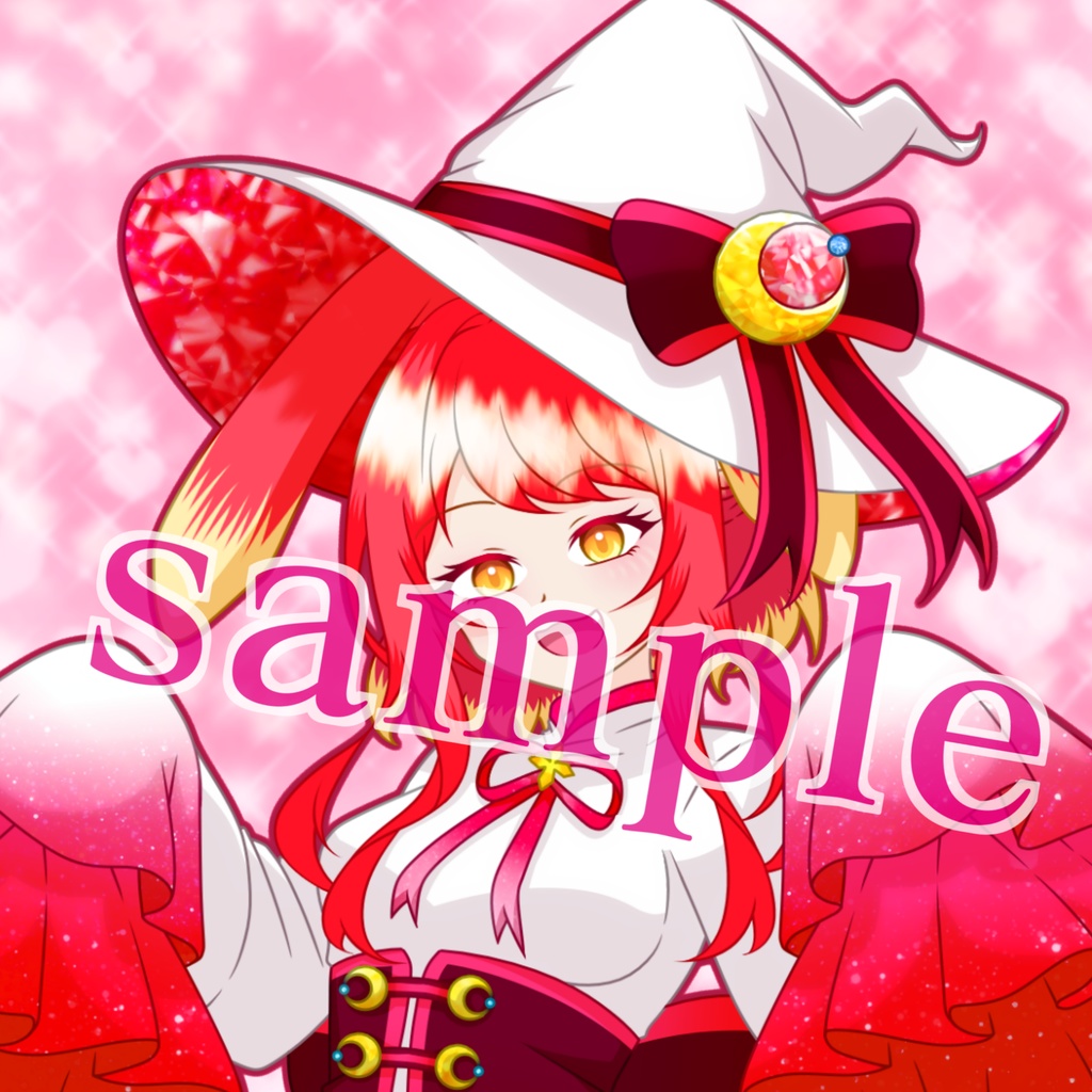 【ハート缶バッジ】妖月紅兎 ver.2025年ハロウィン