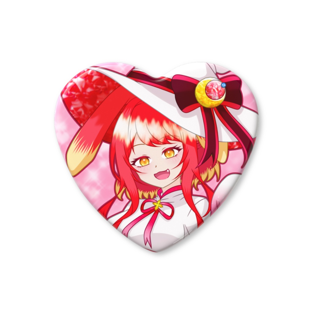 【ハート缶バッジ】妖月紅兎 ver.2025年ハロウィン