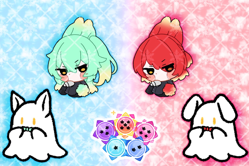 【ホログラム缶バッジ】妖月雪鈴 ver.ミニバニー