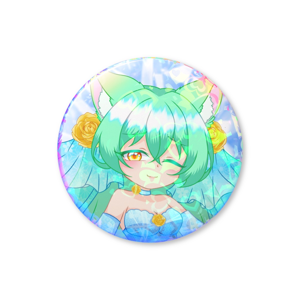 【ホログラム缶バッジ】妖月雪鈴 ver.ウェディング