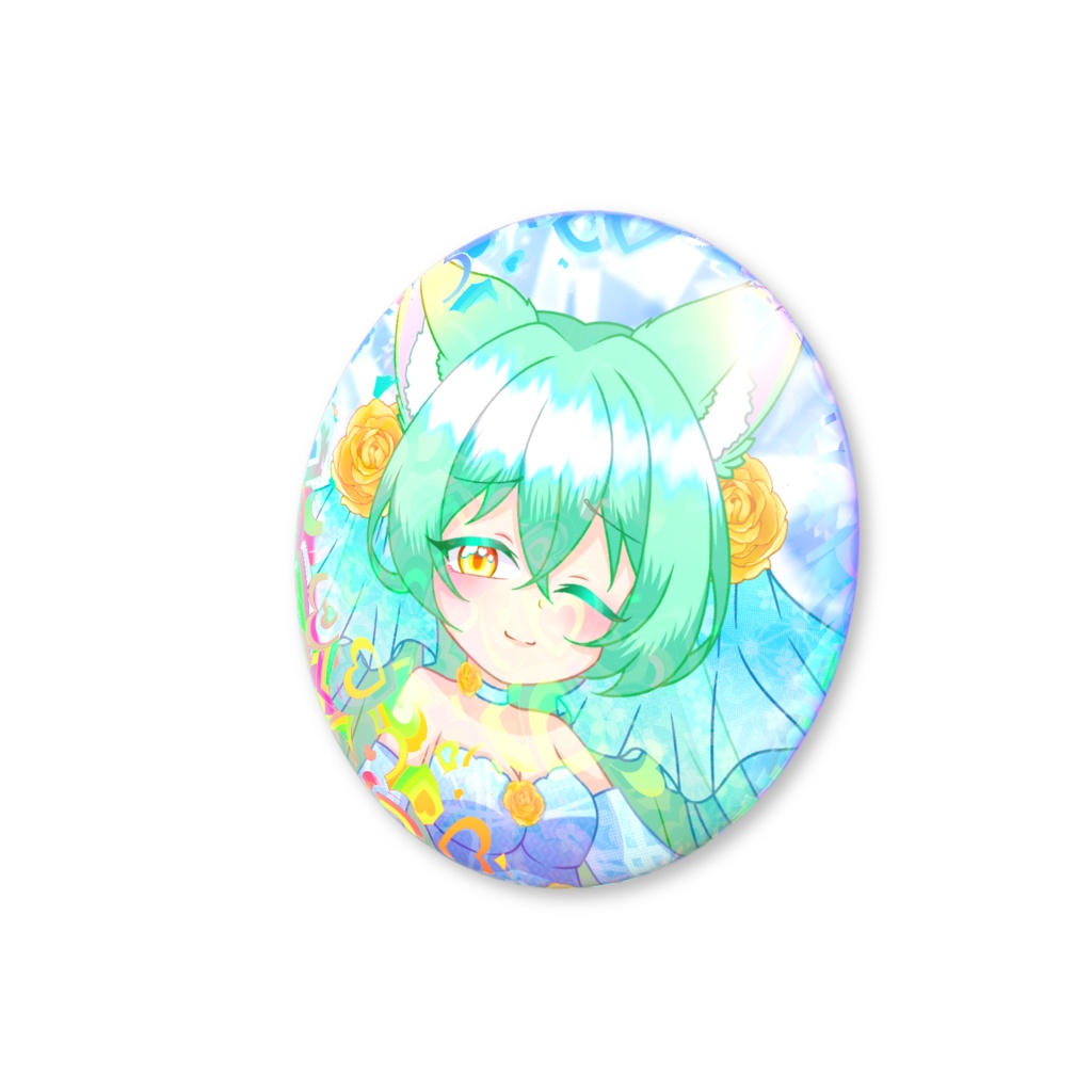 【ホログラム缶バッジ】妖月雪鈴 ver.ウェディング