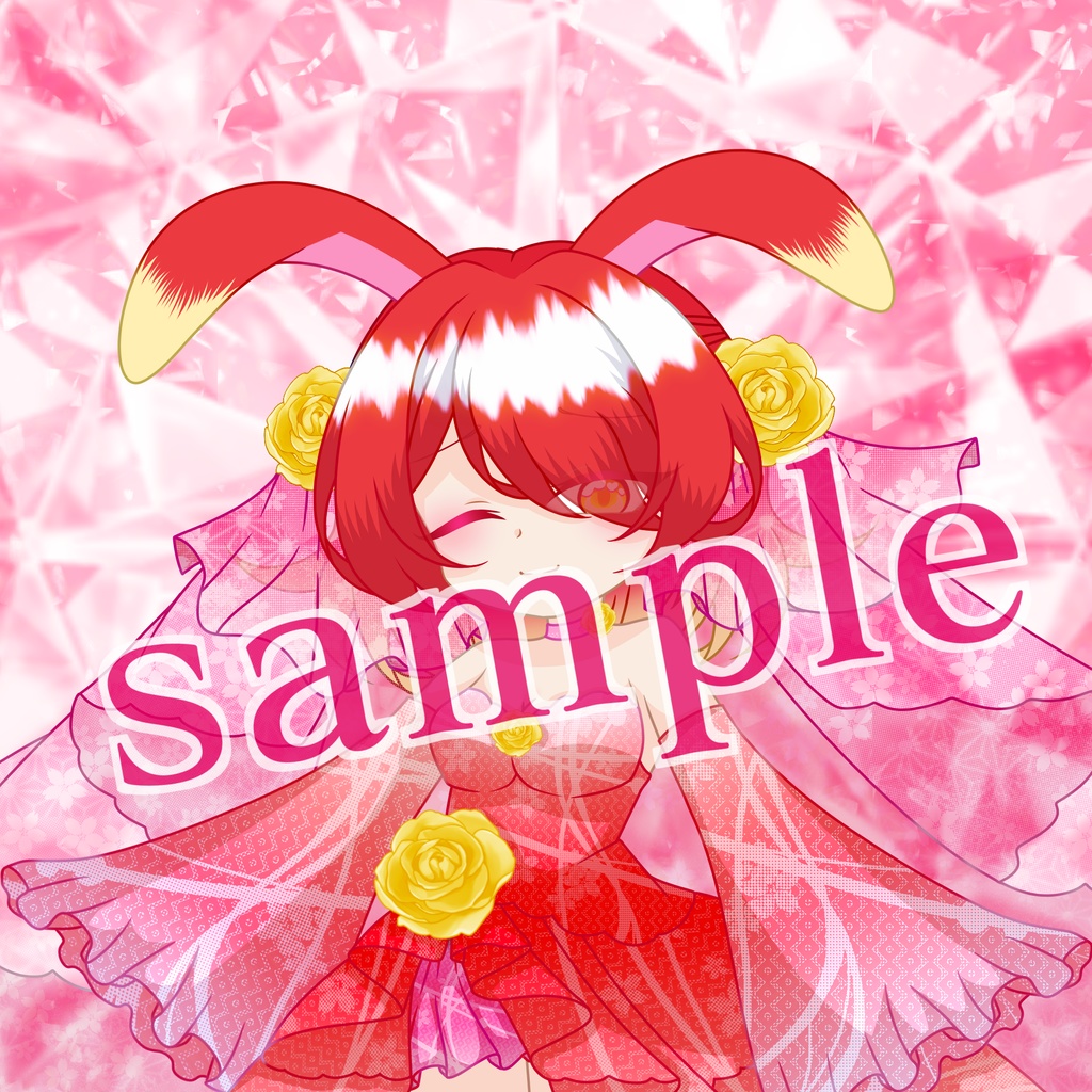 【ホログラム缶バッジ】妖月紅兎 ver.ウェディング