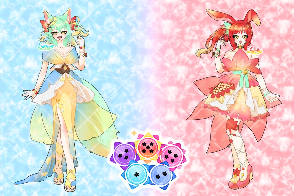 【オーロラアクスタ】妖月紅兎 ver.0.5周年衣装