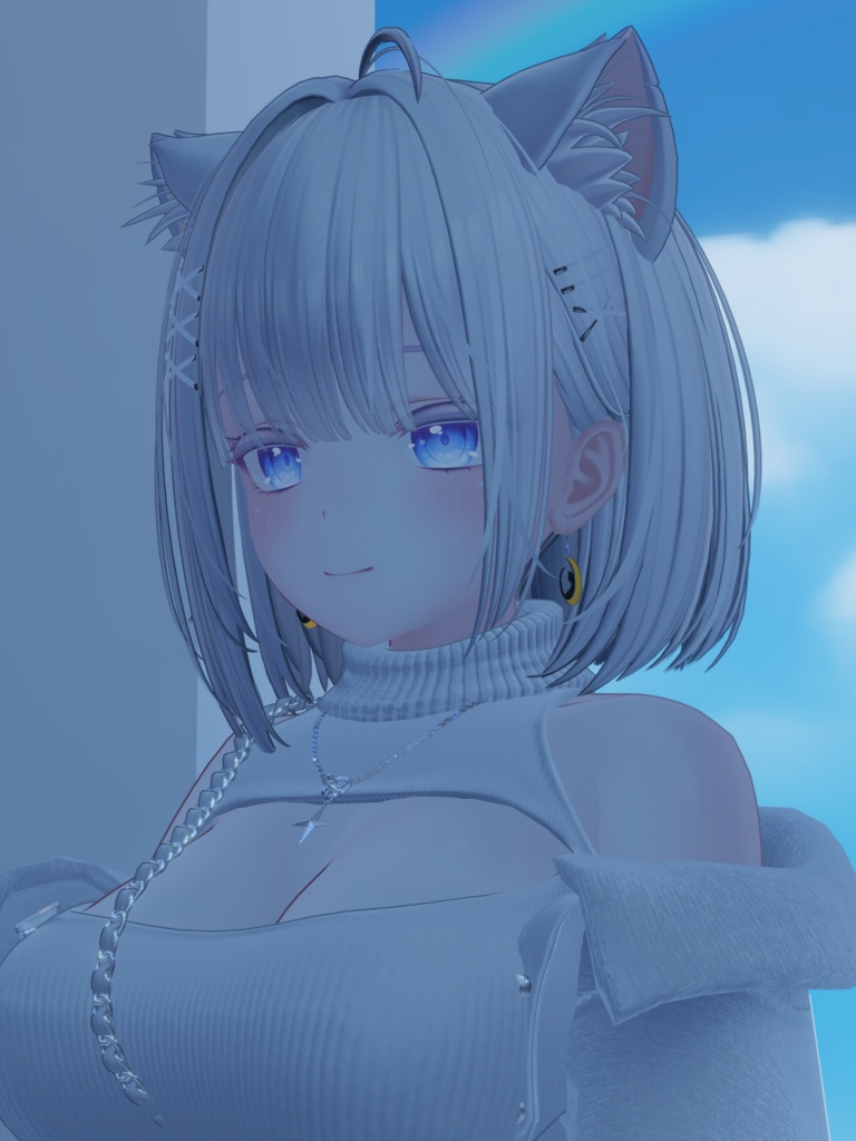 【複数アバター対応】ネコピアス