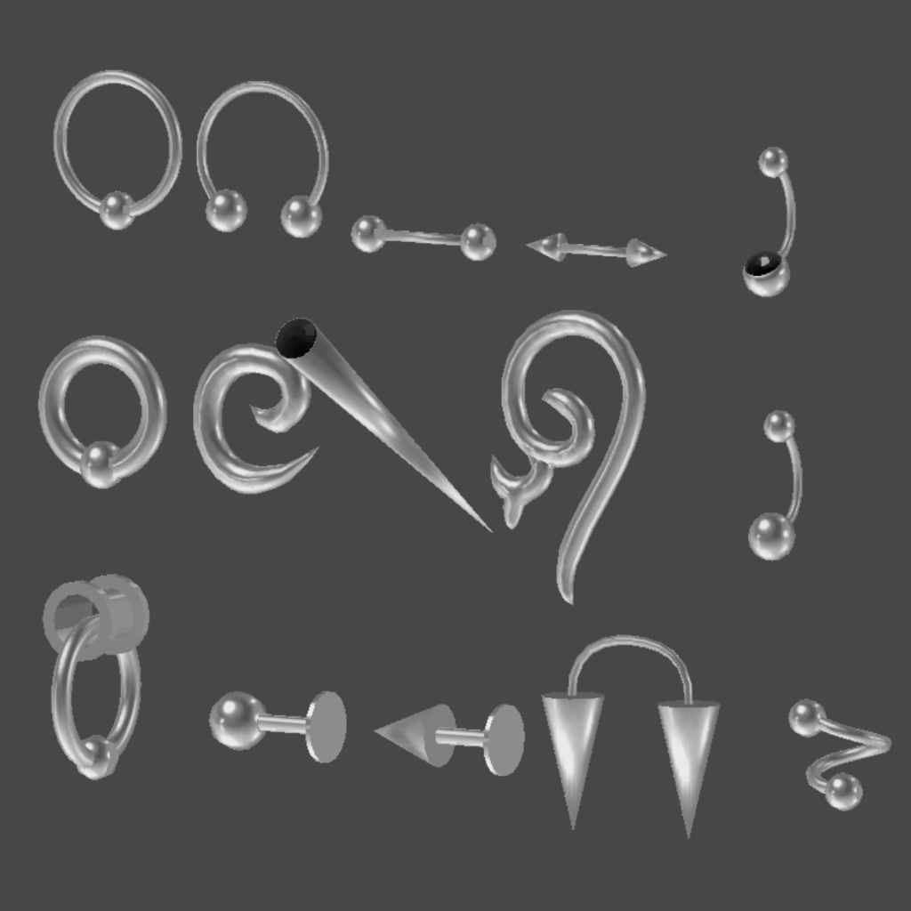 ボディピアス 15種類