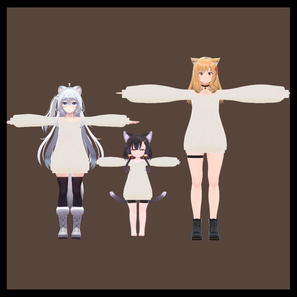 【Vivi/あずき/狐雪/LSbody/舞夜/涼々対応】ゆるニット 5colors