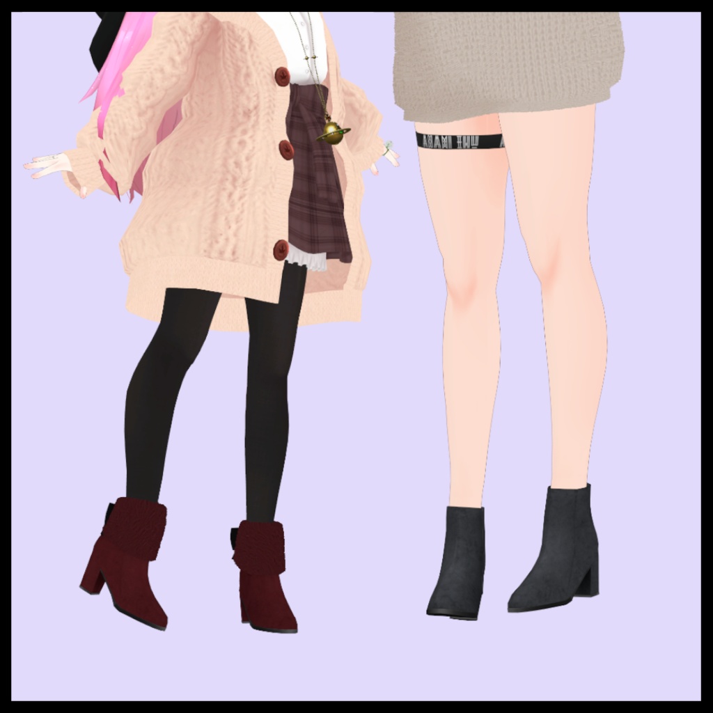 ショートブーツ 2種類×3カラー