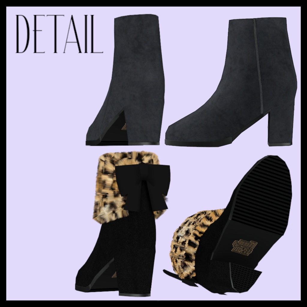 ショートブーツ 2種類×3カラー