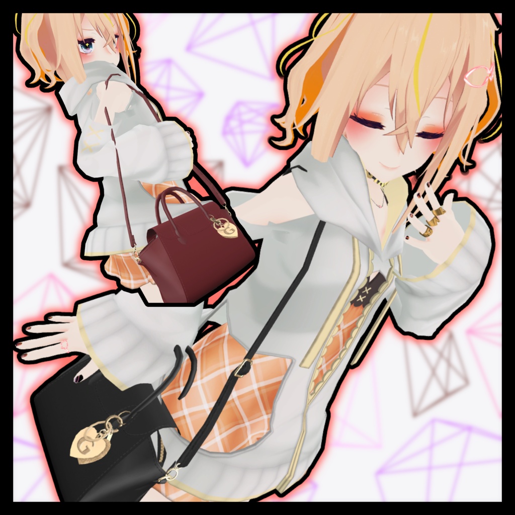 【VRCギャルサー×nullの足音コラボ】ショルダーバッグ&アクセサリー
