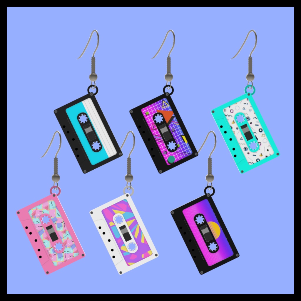 カセットテープピアス 6types