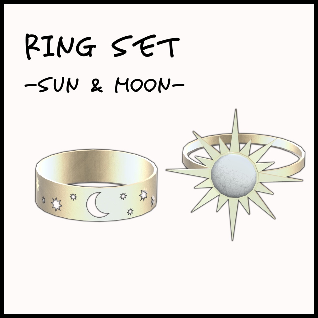 Ring set -sun&moon-