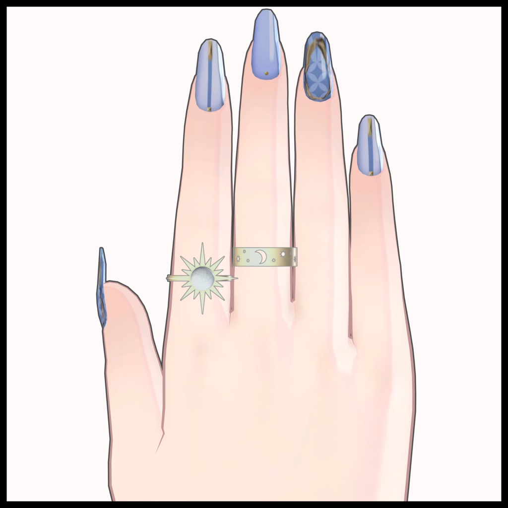Ring set -sun&moon-