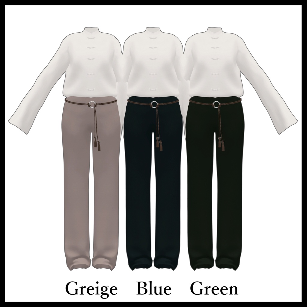 ▲▽FREiHEiT×nullの足音コラボ▲▽ china co-ord 3colors【LSbody対応】