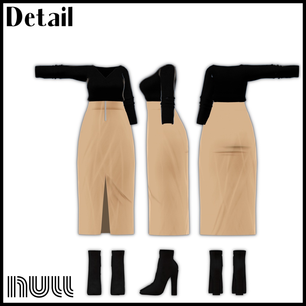 【桔梗対応】Knit&LongSkirt 3colors