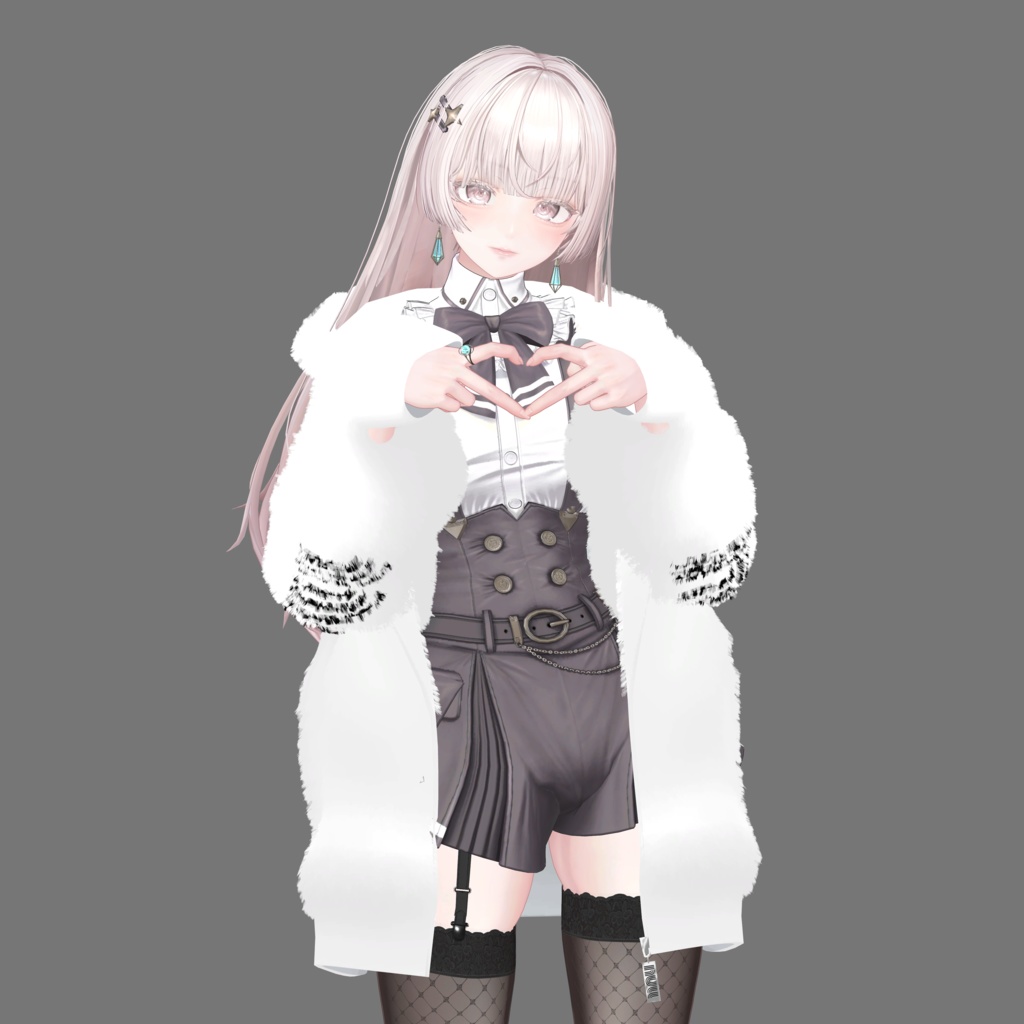 Big Logo Fur parka & Boa Cardigan