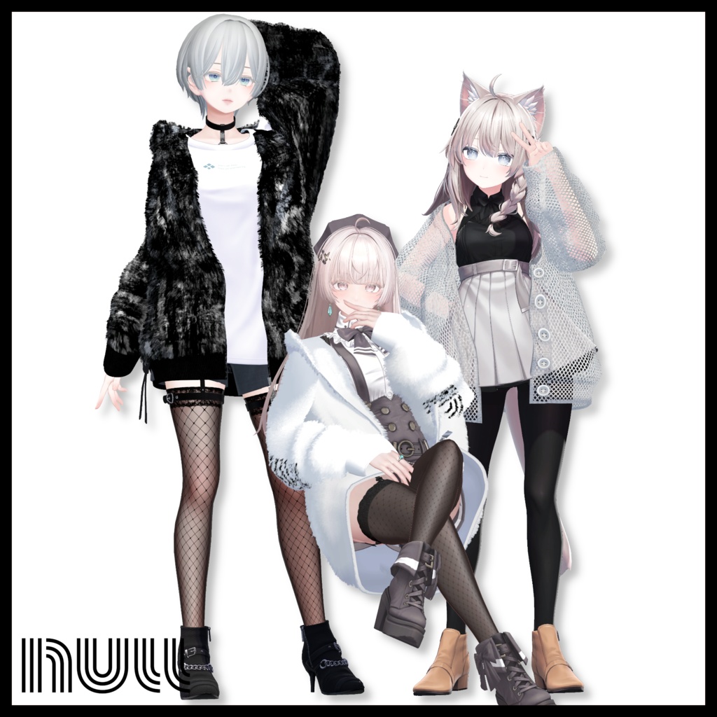 12アバター対応 Big Logo Fur parka & Boa Cardigan【MA対応】