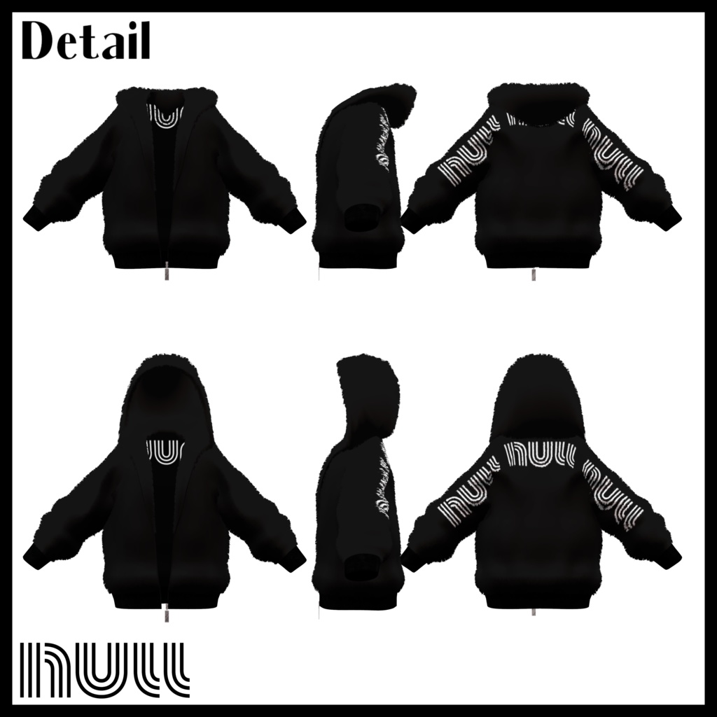 Big Logo Fur parka & Boa Cardigan