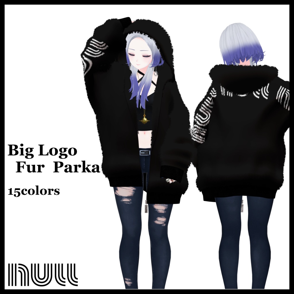 Big Logo Fur parka & Boa Cardigan - nullの足音 - BOOTH