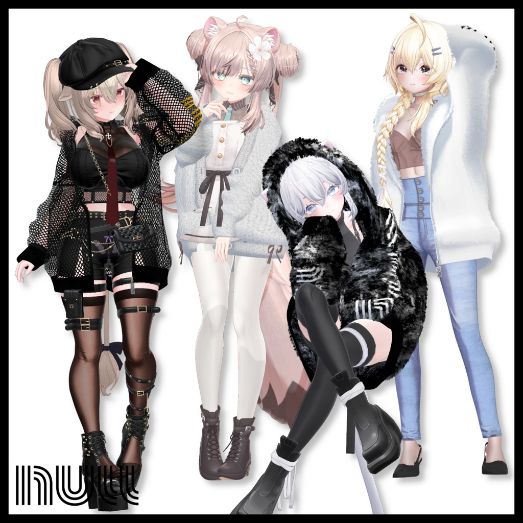 12アバター対応 Big Logo Fur parka & Boa Cardigan【MA対応】