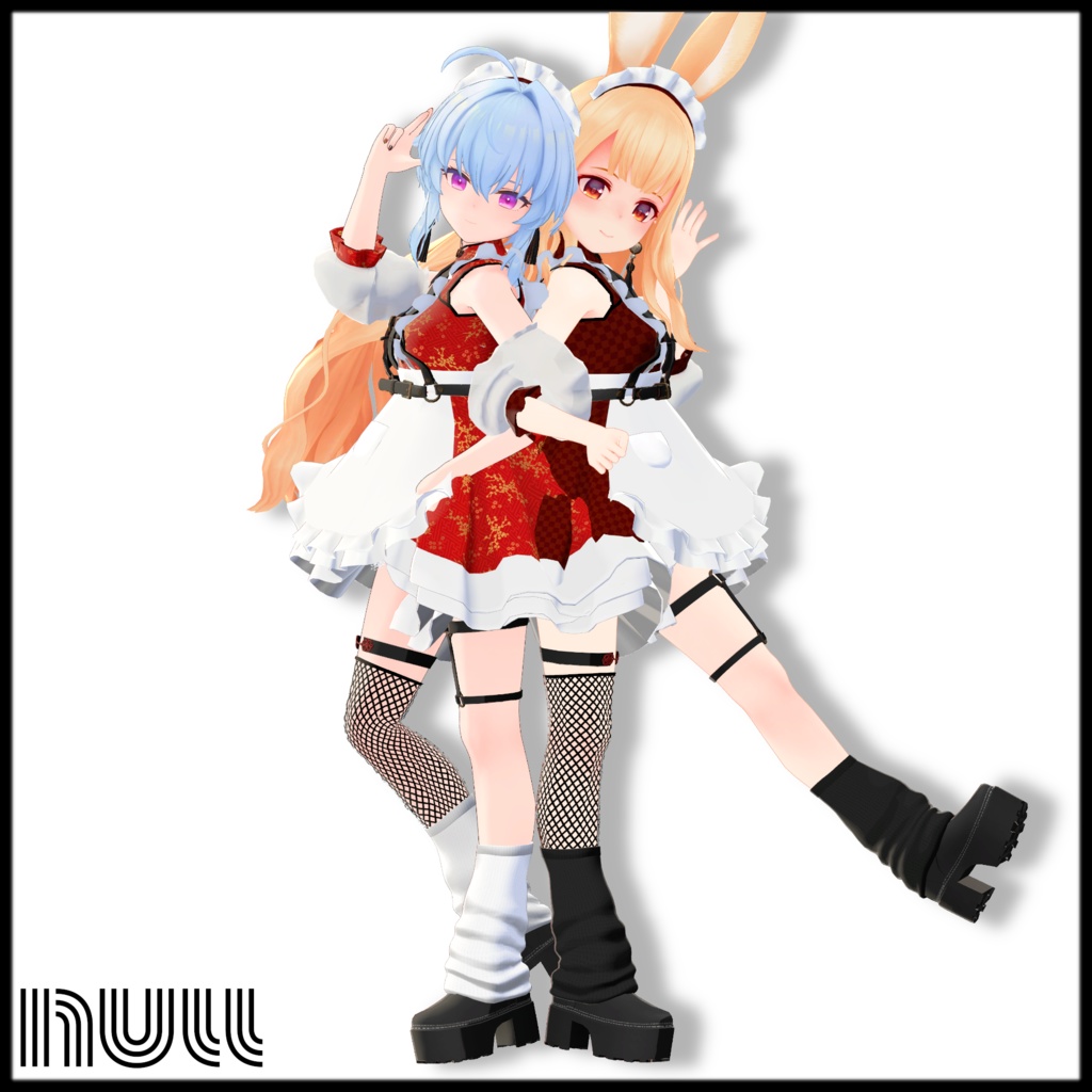 中華風メイド服セット【狐雪/桔梗/セレスティア/LSbody/枡花 蒼/舞夜対応】