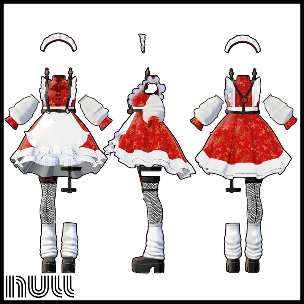 中華風メイド服セット【狐雪/桔梗/セレスティア/LSbody/枡花 蒼/舞夜対応】