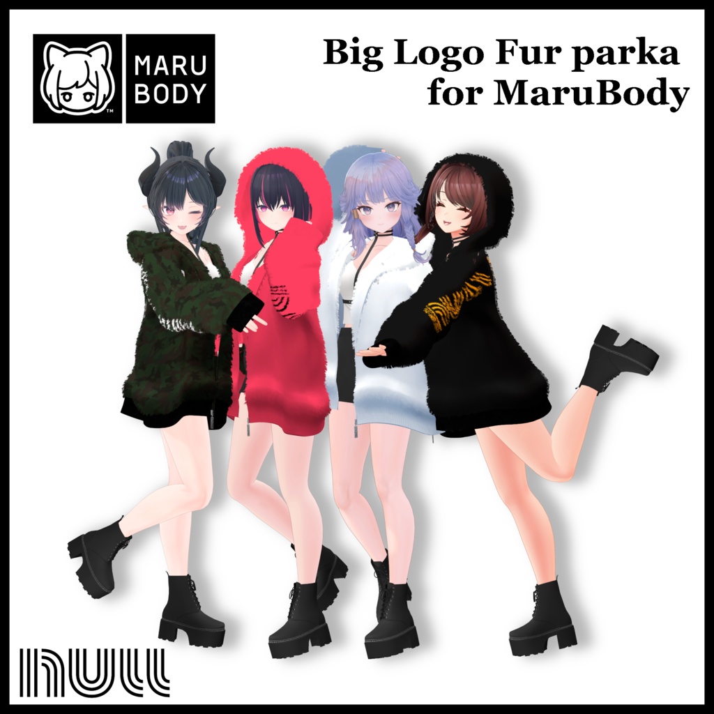 Big Logo Fur parka for MaruBody