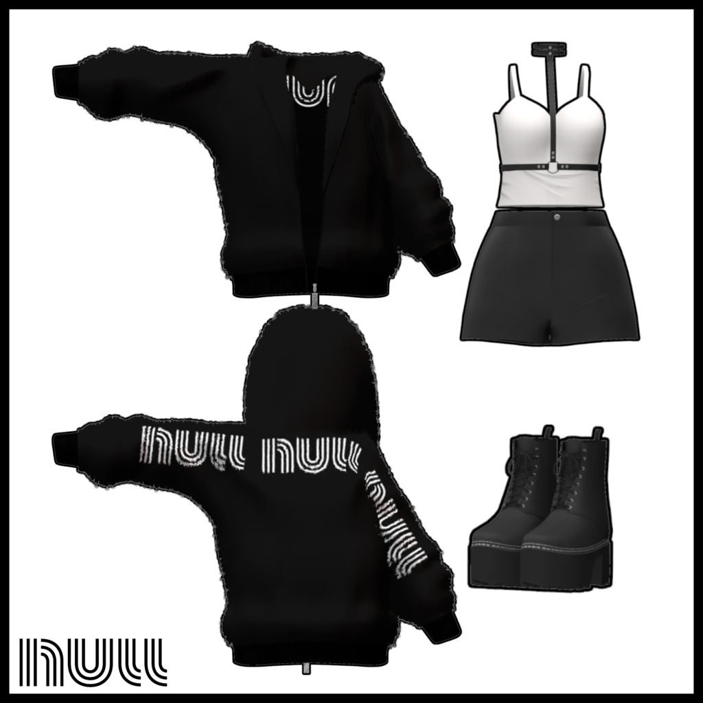 Big Logo Fur parka for MaruBody