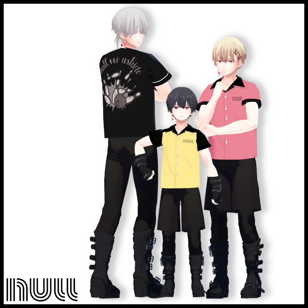 Bowling shirt + Flamingo earrings