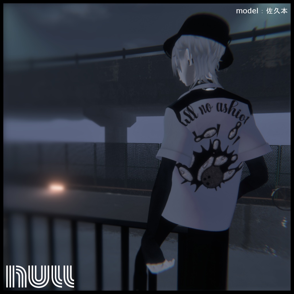 Bowling shirt + Flamingo earrings