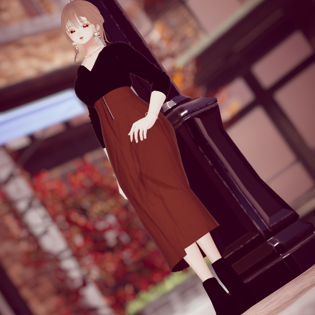 Knit&LongSkirt