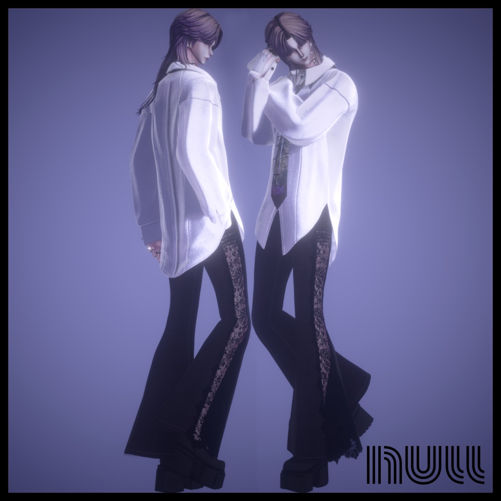 7アバター対応 Lace Line Flared Denim【MA対応】