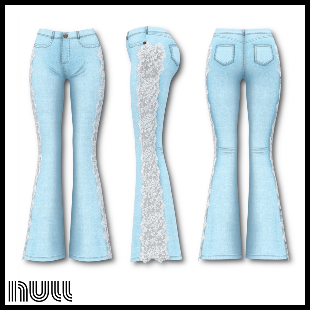 7アバター対応 Lace Line Flared Denim【MA対応】