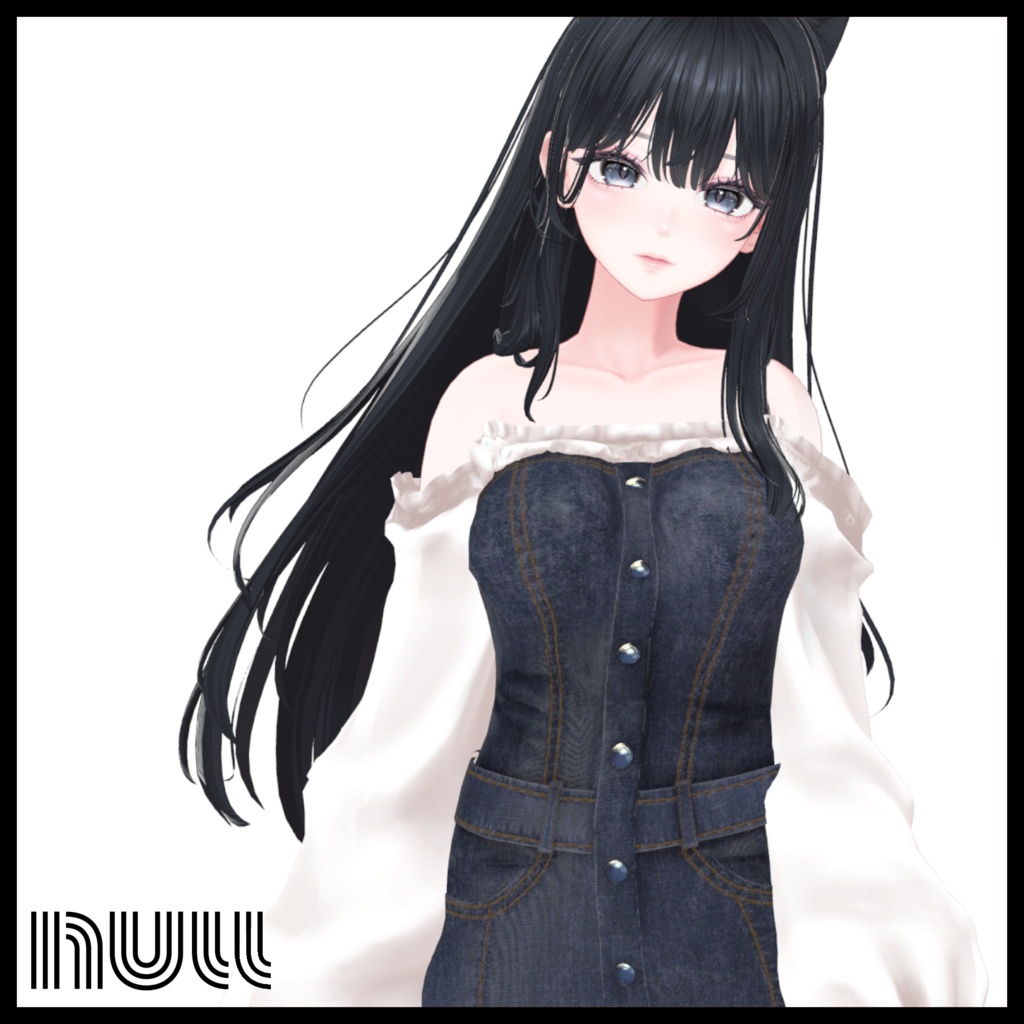 3アバター対応🩵Denim Off-Shoulder Mini Dress【MA対応】