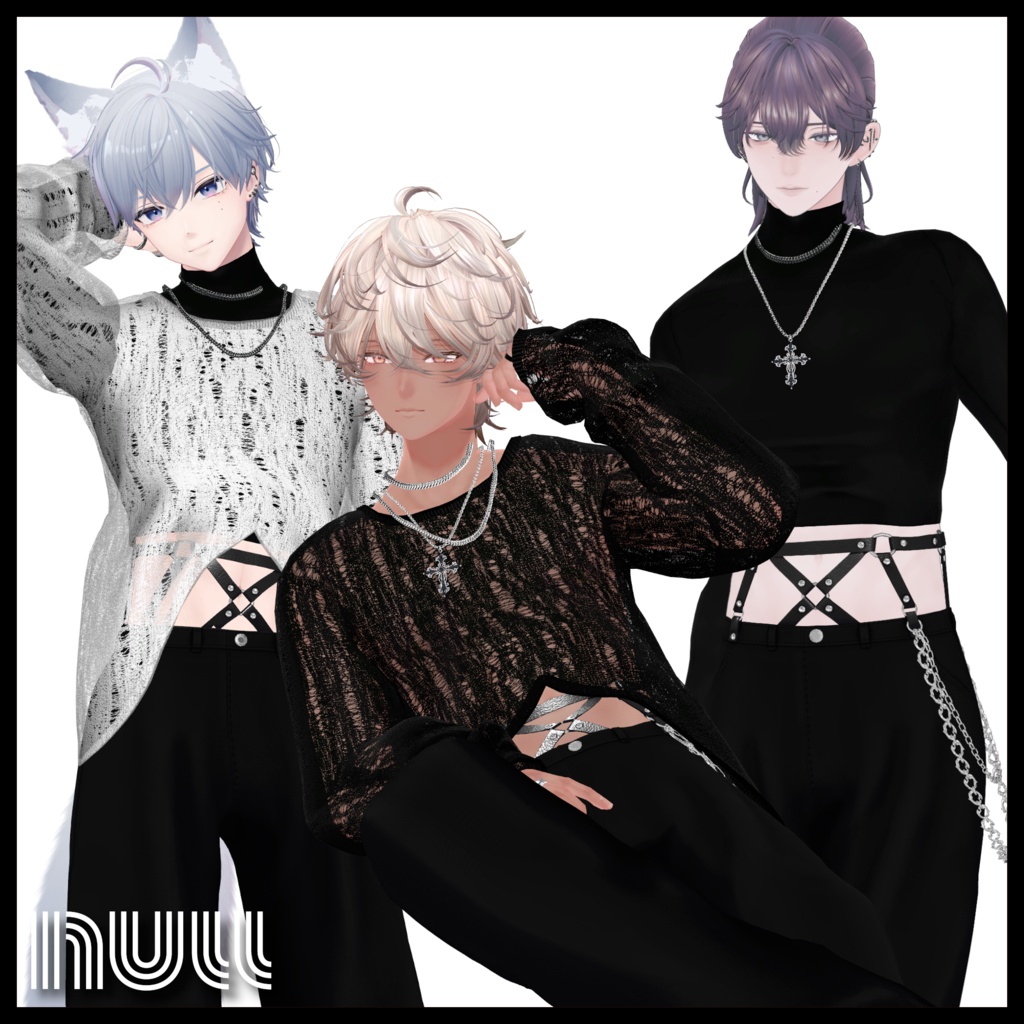 4アバター対応🖤🤍Damaged Knit Set【MA対応】