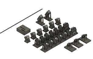 1/400 GSEシリーズ No.2 カーゴトラクター&ドーリーセット(塗装済み完成品)Cargo Tractor & Dolly Set(Painted finished product kit)