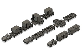 1/400 GSEシリーズ No.2 カーゴトラクター&ドーリーセット(塗装済み完成品)Cargo Tractor & Dolly Set(Painted finished product kit)
