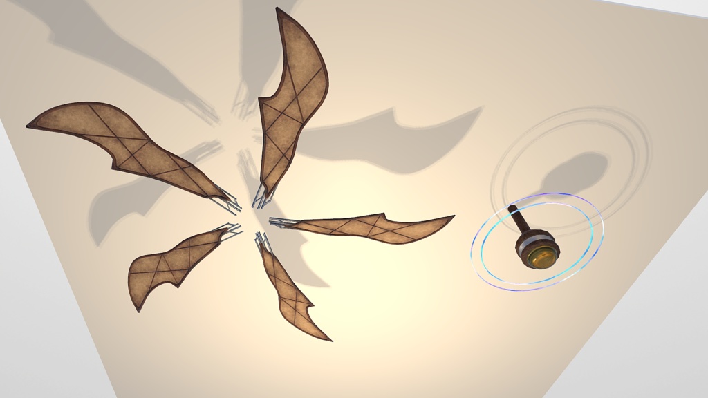 スチームパンク風シーリングファンライト