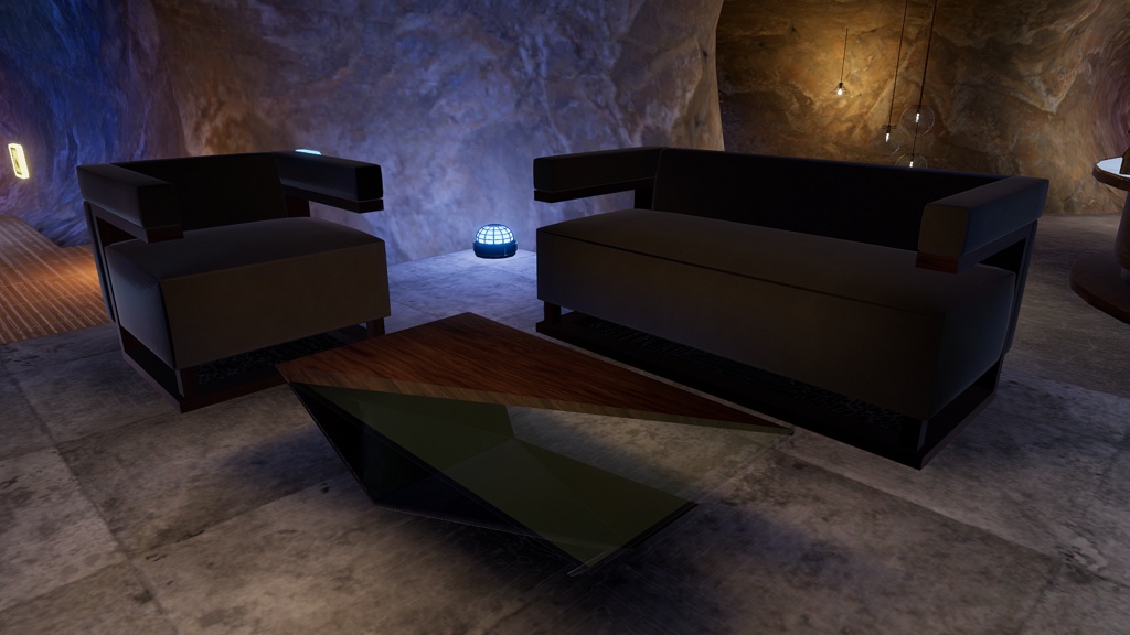 一人掛け/二人掛けソファーとローテーブルのセット