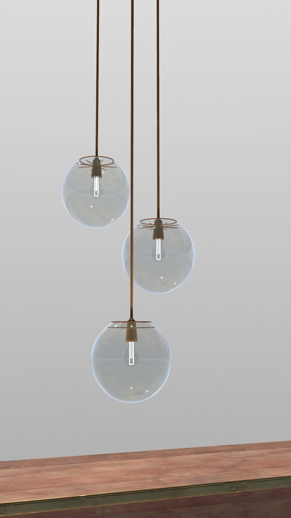 【無料配布】丸いガラスのペンダントライト