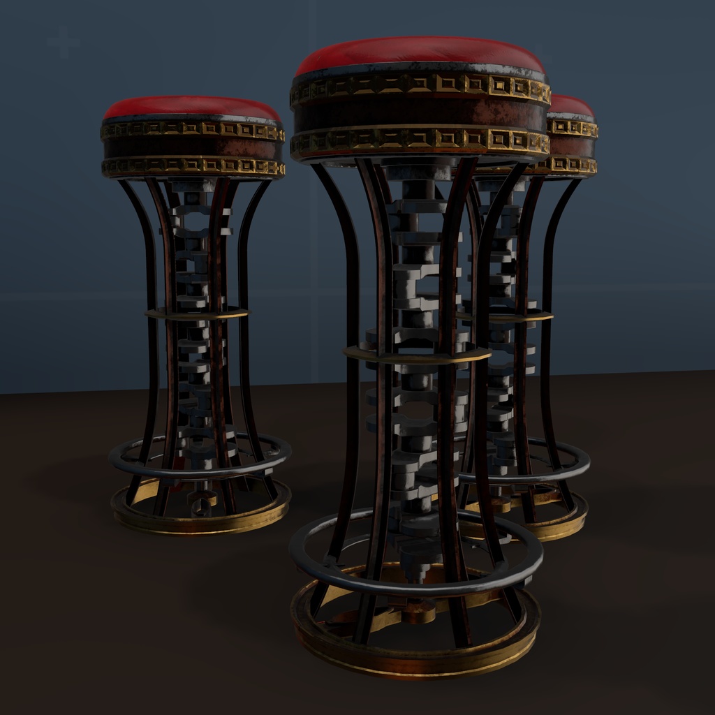 Steam Punk Bar High Chair&Table Set【インテリア】