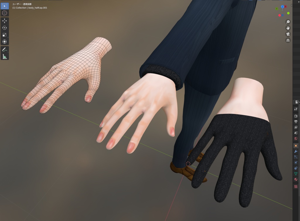 【アバター素材】男性アバター スーツ