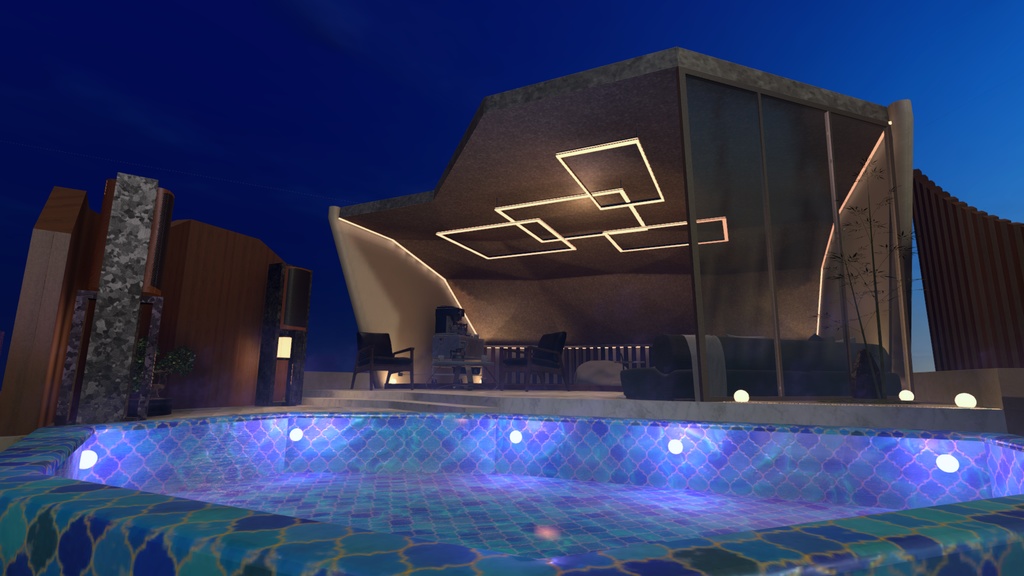 Private Roof Lounge by MoscowMule【VRChatワールド】