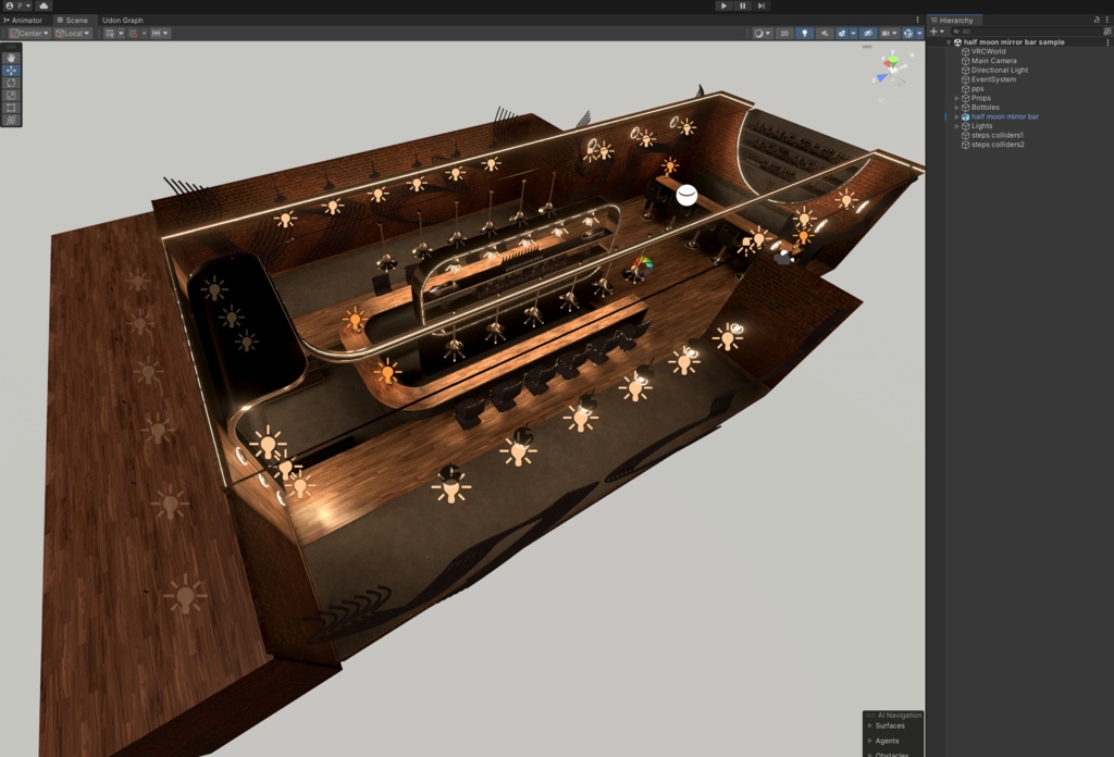 Half-moon Mirror Bar by MoscowMule