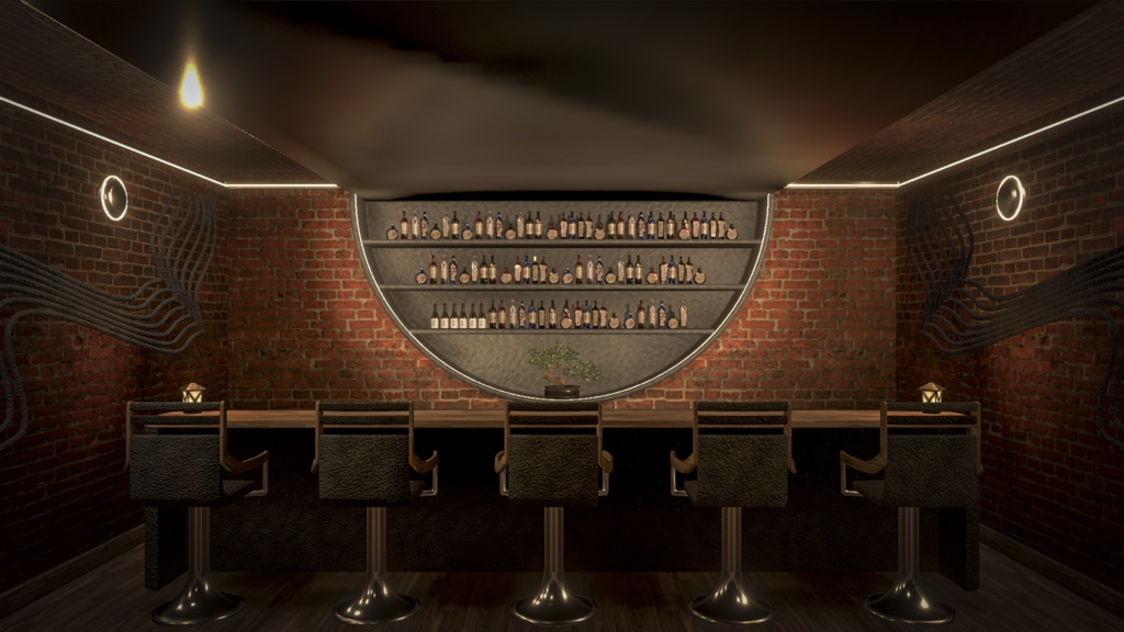 Half-moon Mirror Bar by MoscowMule