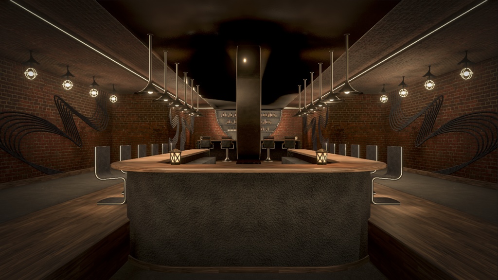 Half-moon Mirror Bar by MoscowMule